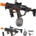 Electric Water Gun for Adults Kids, Automatic Squirt Gun with 49FT Range, Watergun with Flashing Muzzle, Summer Outdoor Water Pistol Pool Beach Party Toys for Boys Girls (Black)