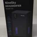 NineSky Dehumidifiers for Home, 95 OZ Water Tank, (1000 sq.ft) Dehumidifiers for Bathroom Bedroom Basement with Auto Shut Off,7 Colors LED Light(Black)