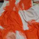 GOLDSTITCH Women's 2025 Boho Floral Maxi Dress Puffy Short Sleeve Cutout V Neck Casual Long Beach Dress M