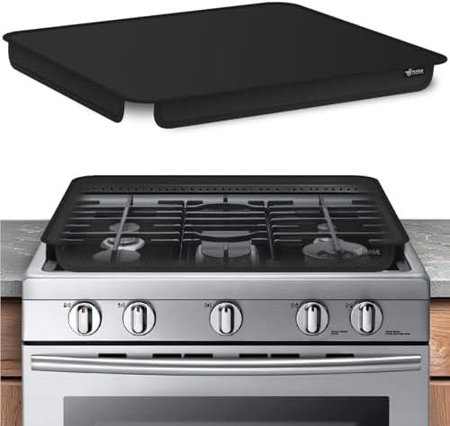 FLASLD Fireproof Soft Gas Stove Burner Cover Fabric Mat - Foldable Easy Clean Gas Stove Protector - Anti Dust Stove Covers - Washable Stove Guard Top Protector - 20×24 inch