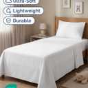 Twin Size 3 Piece Sheet Set - Comfy Breathable & Cooling Sheets - Hotel Luxury Bed Sheets for Women & Men - Deep Pockets, Easy-Fit, Extra Soft and Wrinkle Free Sheets - White Oeko-Tex Bed Sheet Set