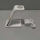 Wireless Charger for Fitbit Charging Station - GEEKERA 3 in 1 Phone Charger Stand for Fitbit Watch Sense 2/Sense/Versa 4/3, iPhone, Samsung, Google Pixel Phones, Androids, Airpods 3/2 (White)