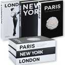 Decorative Books for Home Decor,Set of 3 Stylish Fake Books of Room Books Decor Aesthetic,for Coffee Table Decor,Living Room, Table, Shelf Decor,Modern Hardcover Stacked Display Books