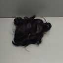 FantaLook Short Black Purple Cosplay Wig with 2 Buns for Halloween Party CostumeSmall Size