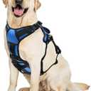 AUROTH Escape Proof Dog Harness - No Pull with Lift Handle, Soft Padded Reflective Adjustable Vest, Large for Walking, Hiking, Training (L(Neck:19.5''-29.5",chest:25.8"-37"), Blue)