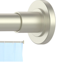 CorkLatta Brushed Nickel Shower Curtain Rod 31 to 80 Inch, 1 Inch Diameter Adjustable Spring Tension Stainless Steel Telescoping Rod, Easy Install, No Rust
