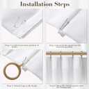 Naturoom White Linen Pinch Pleated Curtains 84 Inches Long 2 Panels for Bedroom Semi Sheer Ivory Curtains Linen Textured Drape Farmhouse Rustic Decor for Living Room Dining Room 84 Inch Length 7 FT