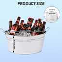 2pcs Galvanized Ice Buckets, 7.2 Gallon Large Galvanized Tub with Carry Handles, Ice Bucket for Parties, Mimosa Bars, Beverage Tubs, and Beverage Stations for Champagne, Cocktails, Beer, Wine
