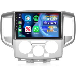 [8 CORE 4G+64G] Android 13 Car Radio for Nissan NV200 2013-2019 with Wireless Carplay/Android Auto, 9 Inch IPS Touch Screen Car Stereo, Bluetooth, GPS, WiFi, SWC, DSP + Backup Camera