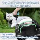 Cat Harness and Leash Set Escape Proof for Kitten Walking, Soft Adjustable Top Handle Vest Harnesses for Cats, Easy Control Breathable Reflective Small Medium Large, Black, XS