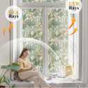2 x Window Film, Green Leaf Pattern, Frosted Textured Masking Protective, Heat Control Sun Blocking Glass Window Film for Bathroom Front Door 17.3" x 78.7"