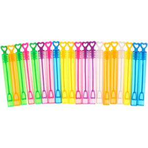30pcs Refilled Bubble Wands Heart Shaped Empty Bubble Bottles for Boys and Girls Parties Safe Material for Outdoor Fun and Celebrations