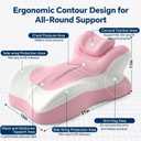 Ergonomic Reading Pillow, Memory Foam Wedge Pillow, Adjustable Neck Pillow, Middle