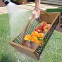 2pcs Garden Hod Harvest Basket, Durable Wooden Gardening, Supply Suitable For Kitchen, Picnic And Outdoor Picking