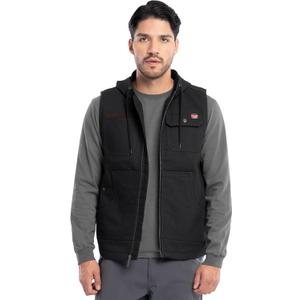 Wrangler Workwear Men's Hooded Work Vest, Black, 3X-Large