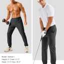 MAGCOMSEN Men's Golf Pants Stretch Joggers with Zipper Pockets Work Casual Slack for Men (Gray)