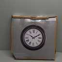 Bernhard Products Extra Large Wall Clock, 18 Inch, Dark Brown, Quartz Silent, Battery Operated, Non-Ticking, Decorative Roman Numeral, Stylish Clock, Accurate Timekeeping