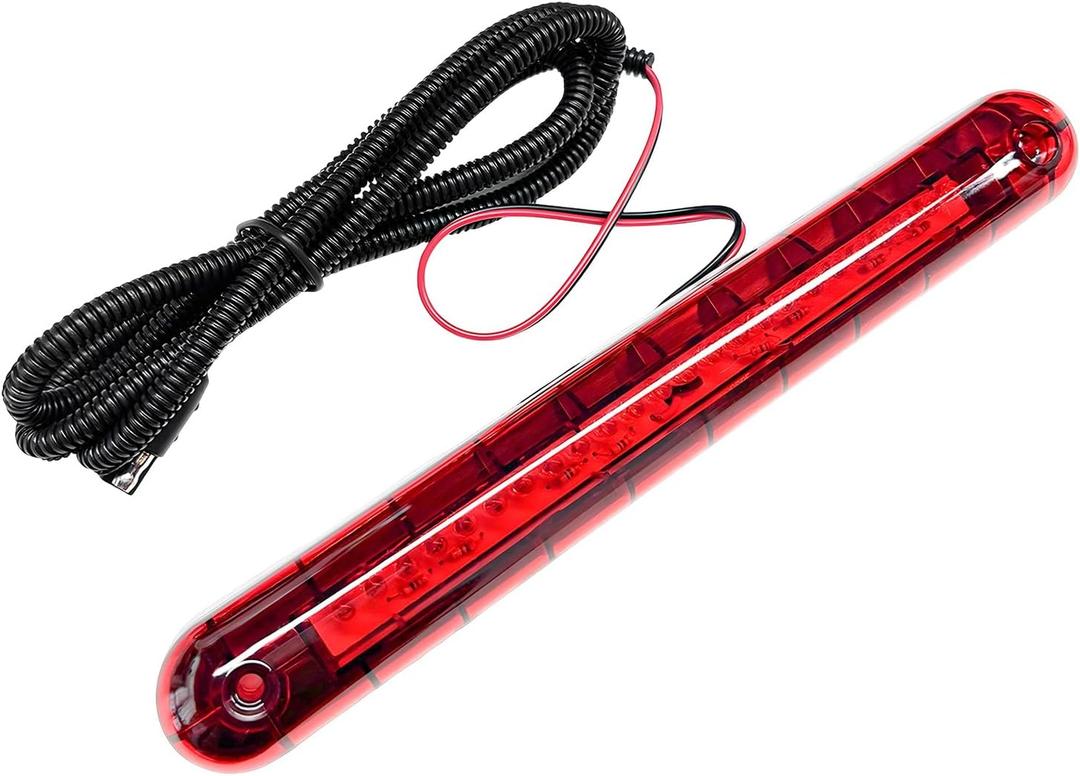 Third Brake Light, 24 LED 12V Car High Mount Stop Lights Third Rear Brake Lamp Assembly, Universal Waterproof Tail Lamp High Level Back Braking Light for Cars SUVs Trucks, Red
