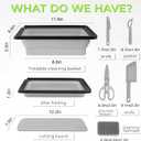 Camping Cutting Board Set - 7-in-1 Portable Foldable Chopping Board with Knife, Vegetable Washing Basket, Kitchen Essentials for Camping, RV, Picnic, Travel & Outdoor Cooking (Gray)