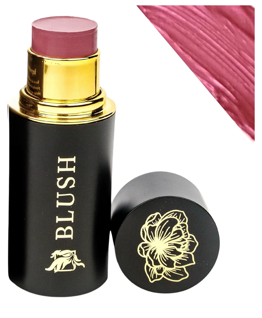 Cream Blush Stick by Phoenix Beauty – 3-in-1 Cheek, Lip & Eye Color | High Pigment, Hydrating Formula with Shea Butter & Hyaluronic Acid | Multi-Use Makeup Stick for Dewy Skin (Wild Rose, Regular)