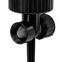 QUOBAS Lawn Sprinkler for Yard, 4 Pattern Sprinkler with 360 Adjustable, Heavy Duty Metal Spike Base for Firm Soil, Large Area Watering up to 50ft, Water Sprinkler for Lawn, Garden (One size-1PK)