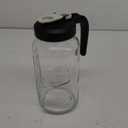 AOZITA 64 oz Glass Pitcher with Lid - 2 Quart Mason Jar Pitcher with Filter Lid, Wide Mouth Jar Leak-proof Water Jug, Heavy Duty Glass Container for Water, Juice, Milk, Tea, Iced Coffee, and Drinks (Black)
