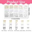 135 PCS Bow Nail Charms 5 Styles 3D Golden Bowknots Charms for Nails Shiny Bow Tie Nails Gems Nail Art Accessories(Gold Silver White)