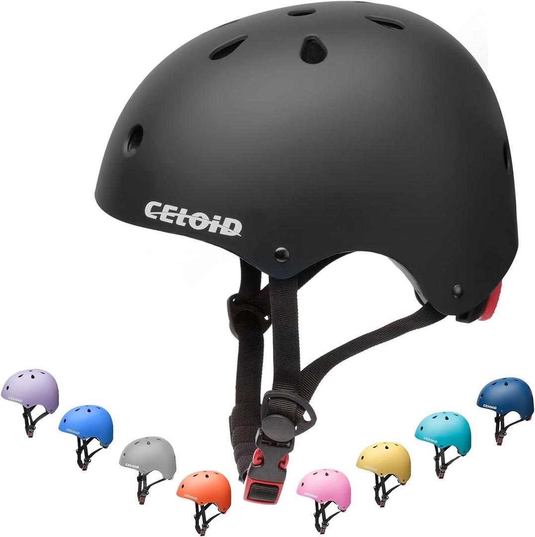Kids Bike Helmet,Toddler Skateboard Helmets for Boys GirlsAdjustable Multi-Sport Bicycle Skateboarding Football Roller Skating Scooter Rollerblade Balance Bike Helmet,  S(18"-20.5"/5-9 years)
