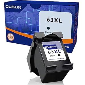 ousun Remanufactured 63XL Black Ink Cartridge (1 Pack) Replacement for HP 63 XL Inkjet Works with Officejet 3830 4650 5200 5252 5258 Envy 4520 4512 Printer HP63(1 Black)
