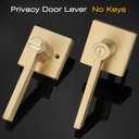 EHOMEWARE 8 Packs Gold Heavy Duty Door Handle Interior, Privacy Door Lever Handle, Bathroom Door Handles Interior, Modern Bedroom Door Handle