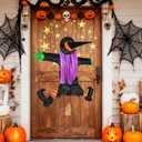 54" Crashing Witch Halloween Decoration  Flying Witch on Broom Colliding with Tree for Outdoor Yard, Porch, Garden, and Haunted House Dcor  Betty Bash Large Halloween Prop