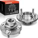 A-Premium 2 x Rear Wheel Bearing and Hub Assembly with ABS Ring & 4-Lug Compatible with Hyundai Accent 1997 1998 1999