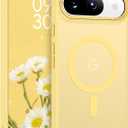 BENTOBEN for Google Pixel 9 Case [Compatible with Magsafe] Translucent Matte Magnetic Pixel 9 Case Slim Thin Shockproof Women Men Girls Boys Protective Phone Cases for Google Pixel 9 6.3", Yellow