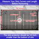 Sink Protectors for Kitchen Sink, Sink Grate Grid for Bottom of Sink, Metal Sink Rack, Bottom Basin Rack, Stainless Steel, 28" x 15"