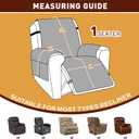 XINEAGE 100% Waterproof Recliner Chair Cover, Non Slip Covers for Recliner Chair with Pocket, Washable Dog Recliner Couch Cover with Elastic Straps (Coffee, 28")