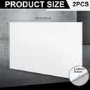 2 Pcs 12 x 24 Inch UHMW Polyethylene Sheets, 1/4 Inch Thick Ultra High Molecular Weight White Plastic Sheet High Density Polyethylene Board Rectangular Solid Block for Industrial Home