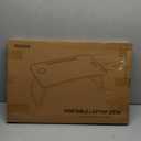 FISYOD Foldable Laptop Table, Portable Lap Desk Bed Table Tray, Laptop Stand with Cup Holder & Tablet Slot & Lifting Handle for Working Writing Drawing & Eating (White)