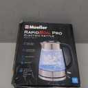 Mueller Rapid Boil Electric Tea Kettle 1.8L  Borosilicate Glass & Stainless Steel  BPA-Free Hot Water Boiler, LED Light, Auto Shut-Off, Boil Dry Protection Fast Water Heater  Kitchen Appliances