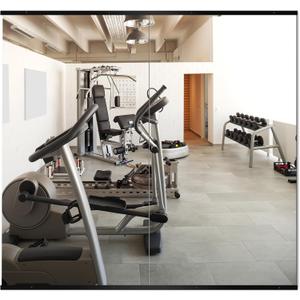 Delma Home Gym Mirror, 54''x28''x2PCS Black Wall Mounted Large Frameless Tempered Glass Wall Mirror for Home Gym, Garage, Bedroom, Bathroom