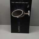 Superstar Oval Shaped Dual-Sided Lighted Makeup Mirror, 1X/5X Magnifying Vanity Makeup Mirror, 360 Degree Rotating Adjustable Brightness Mirror, Brushed Nickel