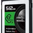 512GB CFexpress Type B Memory Card, Raw 8K Video Recording,up to 1700MB/s Read, 1600MB/s Write, Compatible with Nikon Z6/Z7/D6,Canon EOS-1DXMark III/EOS-R5,Panasonic S1/S1R,DJI Ronin 4D