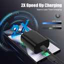 Essri Type C Charger Fast Charging for Samsung Galaxy S25 S24 S23 S22 Note 20,4Pack 25W Super USB C Fast Charger Block with (6ft+10ft) x2 Cables for iPhone 15/16 Pro Max/Plus, Android Phones - Black