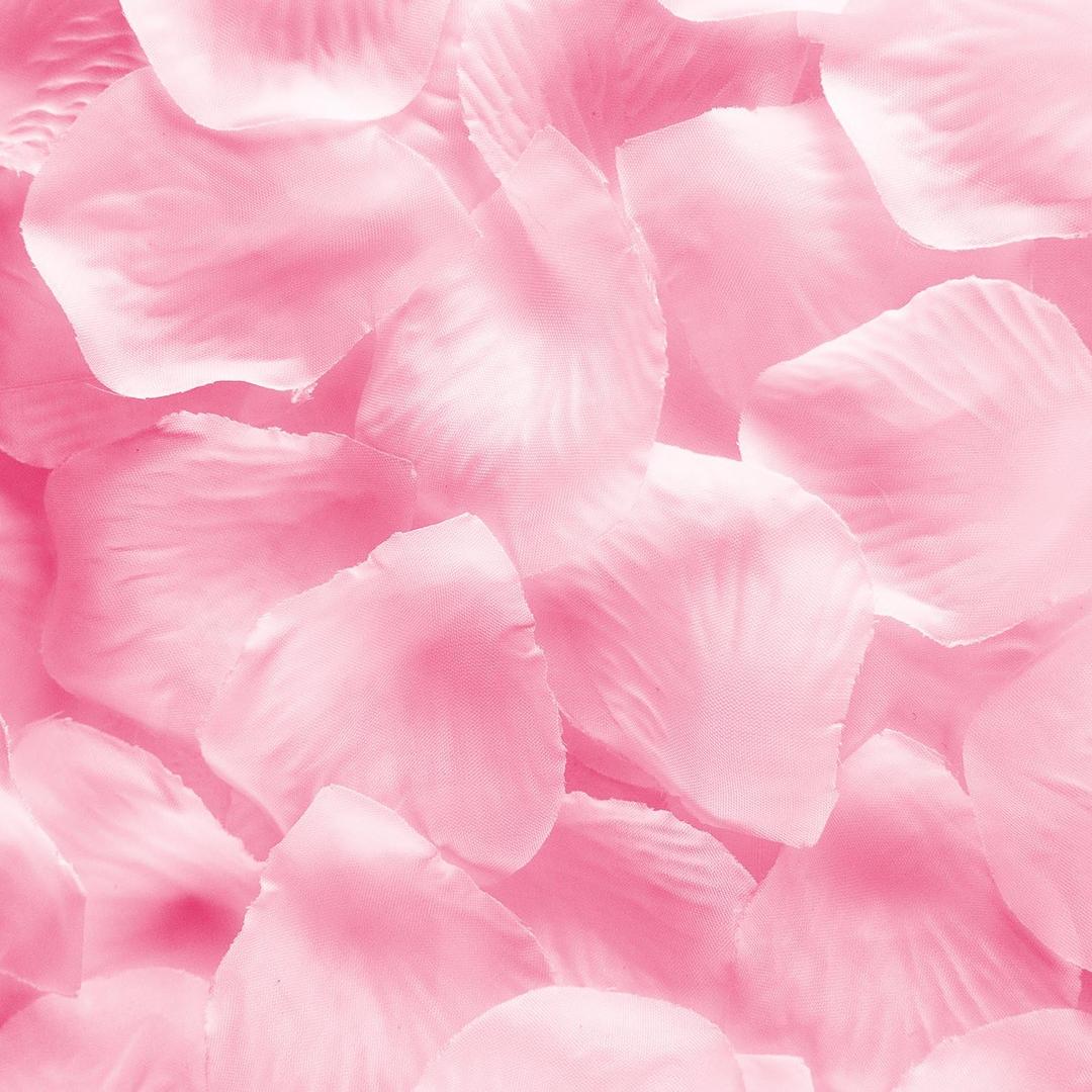 Super Z Outlet Silk Fabric Flower Mini Rose Petals for Weddings (1000 Pieces) (Pink)