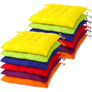 Geetery 12 Pcs Floor Pillows Bulk Square Seating Cushions for Floor, 15.7'' Large Thick Meditation Sitting Cushion Mat for Yoga Tatami Classroom Nursery Daycare Chair Room (Colorful)