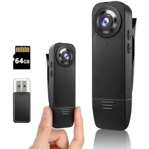 kaysunlink Mini Body Camera 1080P Police Body Camera with Memory Card,Body Worn Cam,Premium Portable,Wearable Patrol Video Recording Camcorder for Work Records,Guard (32GB)