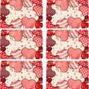 XCHI Love Hearts Valentine's Day Placemats Set of 6 Table Mats for Party Home Kitchen Dining Table Decorations 12x18 Inch
