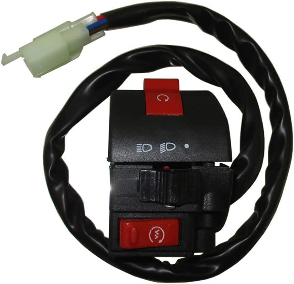 4 x DJ-Motor 8 Wire 3 Fuction Male Plug Handle Switch Control Assembly Left for Taotao 50cc 70cc 90cc 110cc 125cc 150cc ATV Quad 4 Wheeler SunL Coolster