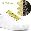 2 x DELELE 2 Pairs Reflective Shoelace Flat Safety Laces for Shoes Sneakers Boots (39 inch (100CM), 17 Yellow)