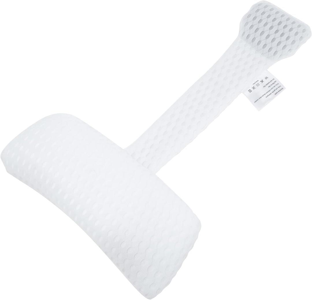Headrest Pillow for Patio Chaise LoungeHot Tub Pillow for Headrest, Universal Height Adjustable Chaise Lounge Pillow for Sunbathing Swing Pool Furniture (White)