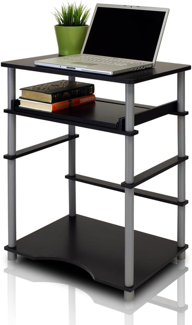 Furinno Home Laptop Notebook Computer Desk, Black/Grey (16 Inch)